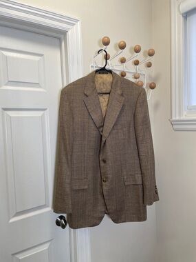Faconnable -  Silk Wool Blend Blazer Jacket - Brown -  46 US
